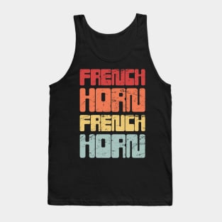 Vintage 70s FRENCH HORN Text Tank Top